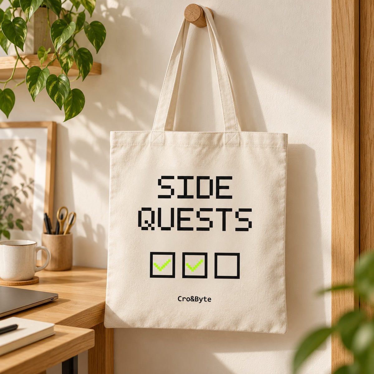 Side Quests — Original artwork preview for tote bag