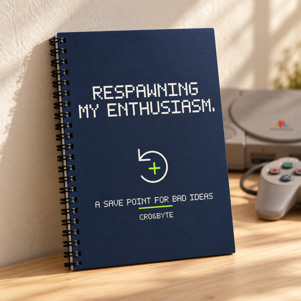 Respawning My Enthusiasm — Notebook — Navy individual lifestyle photo