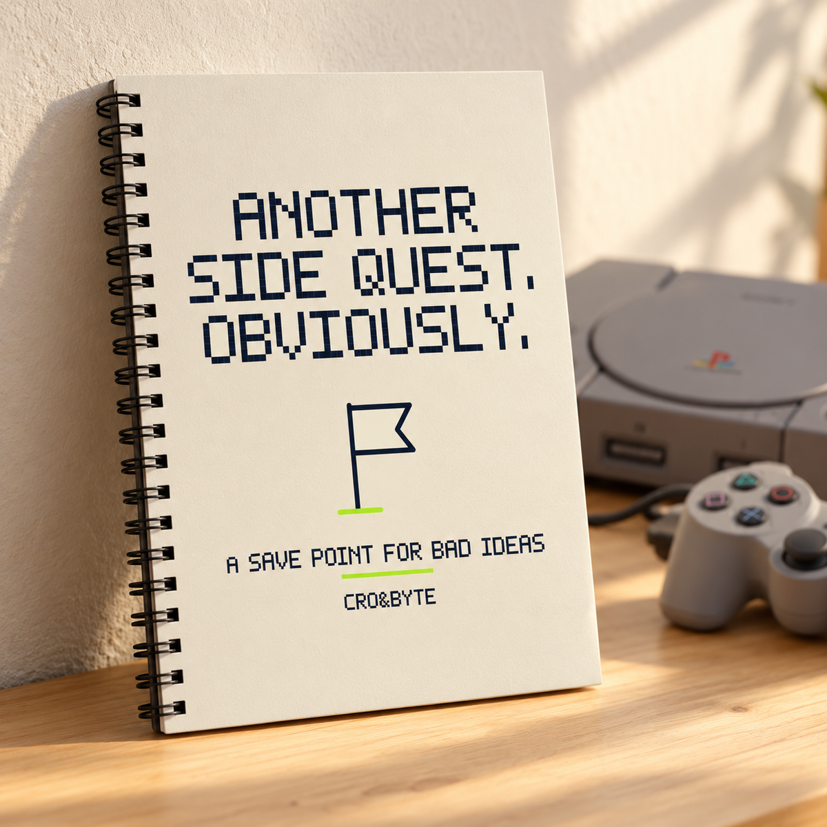Another Side Quest Obviously — Notebook — Cream individual lifestyle photo