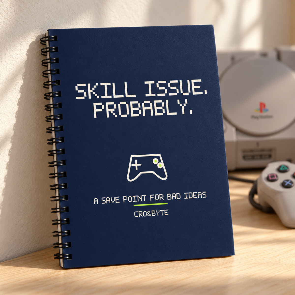 Skill Issue Probably — Notebook — Navy individual lifestyle photo