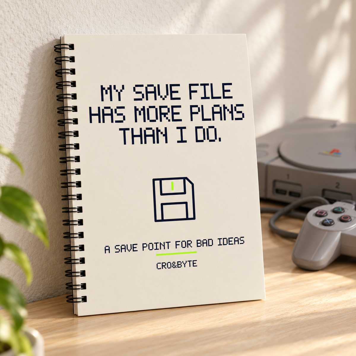 My Save File Has More Plans — Notebook — Cream individual lifestyle photo