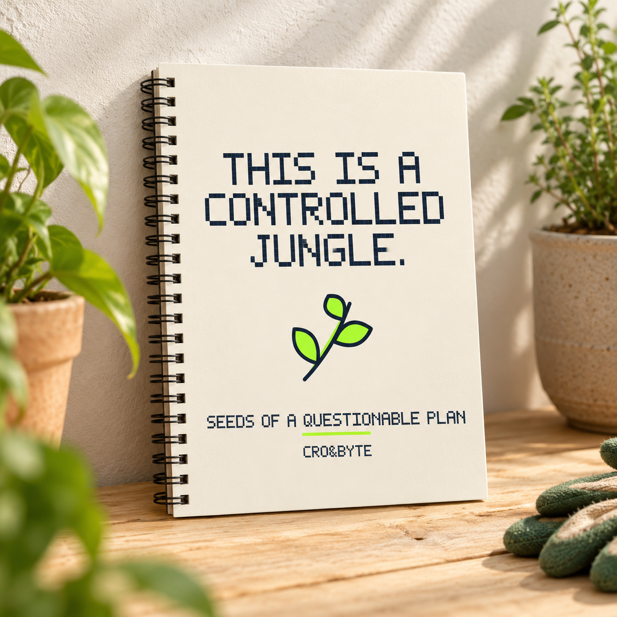 This Is A Controlled Jungle — Notebook — Cream individual lifestyle photo