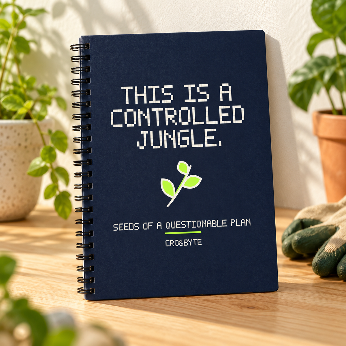 This Is A Controlled Jungle — Notebook — Navy individual lifestyle photo