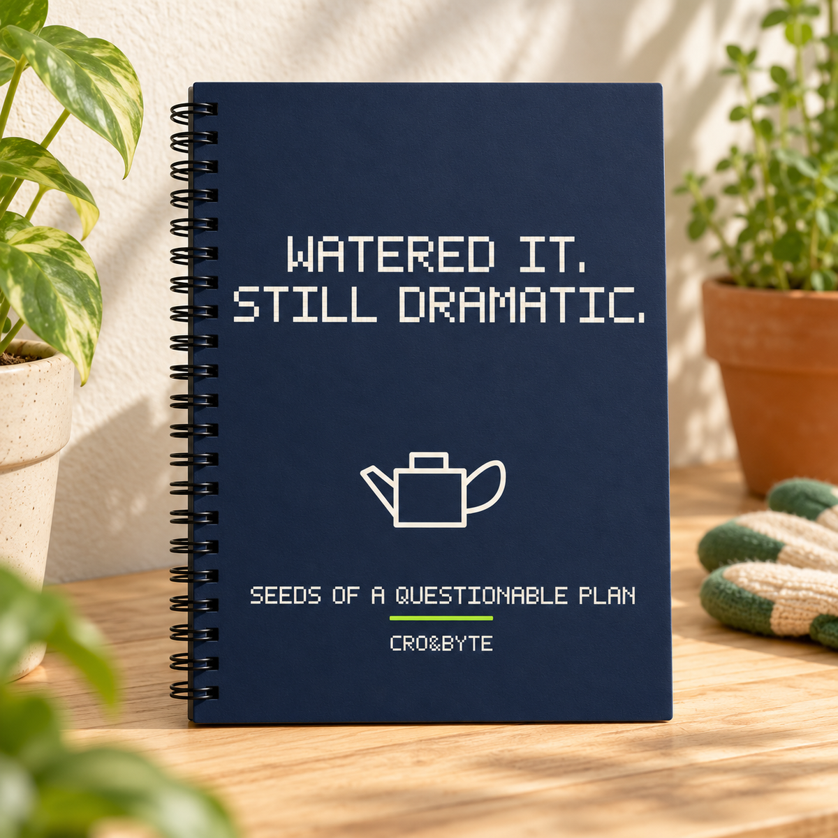 Watered It Still Dramatic — Notebook — Navy individual lifestyle photo