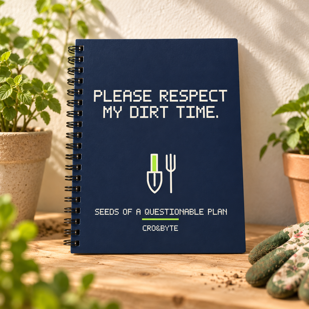 Respect My Dirt Time — Notebook — Navy individual lifestyle photo