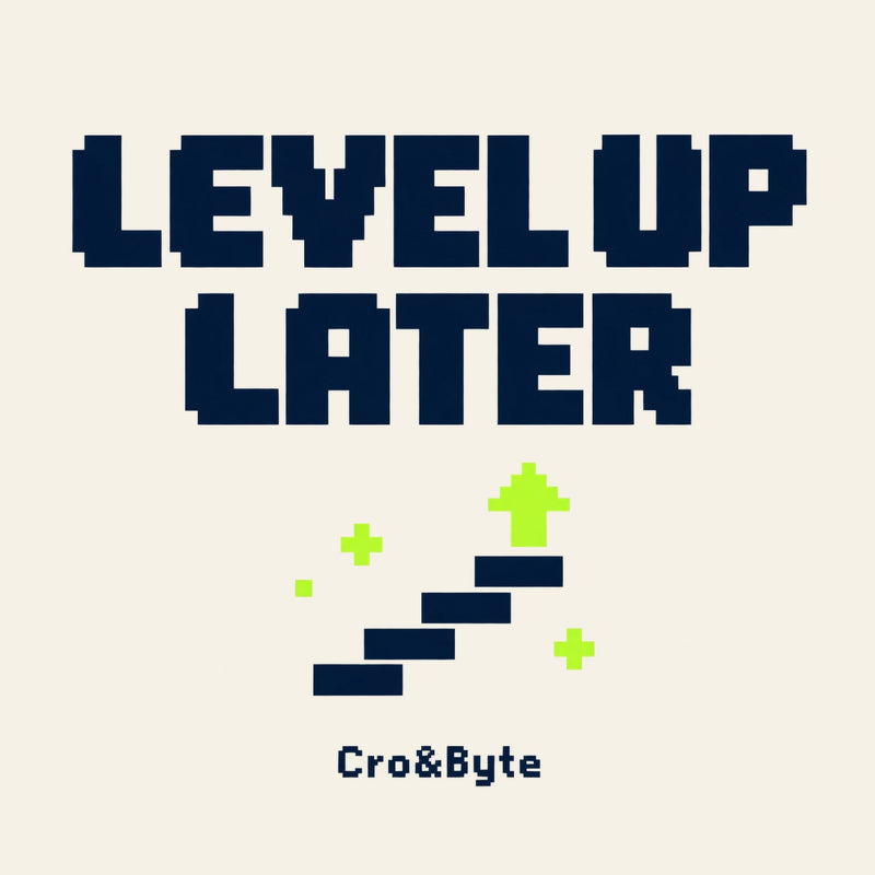 Level Up Later — Cream corrected artwork preview for tote
