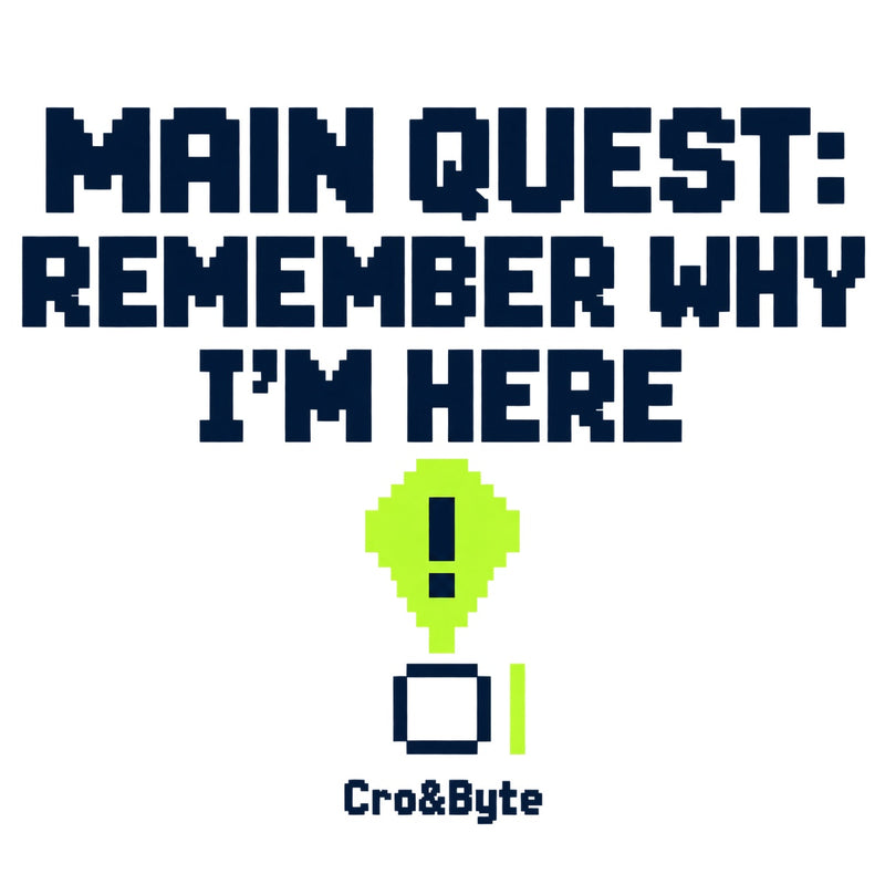 Main Quest Remember — White corrected artwork preview for mug