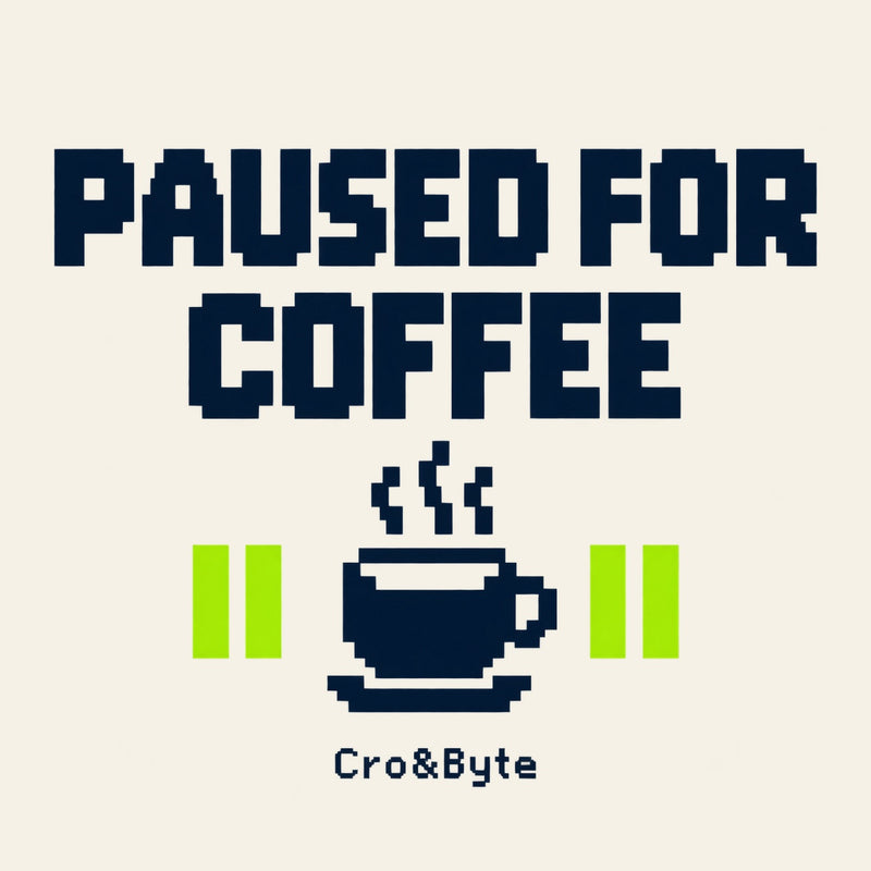 Paused For Coffee — Cream corrected artwork preview for tote