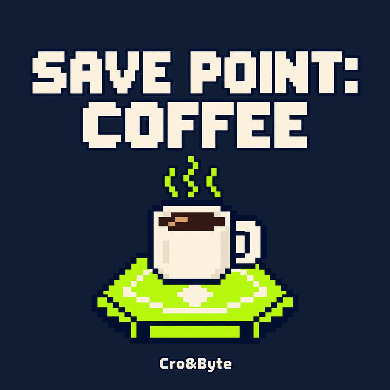Save Point Coffee — Navy corrected artwork preview for tote