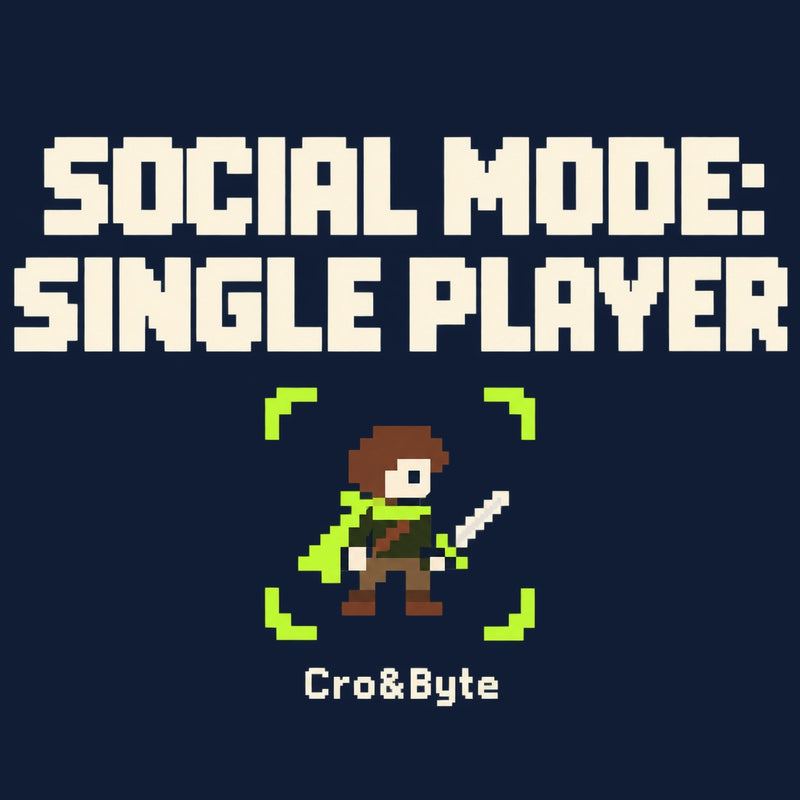 Social Mode Single Player — Navy corrected artwork preview for tote