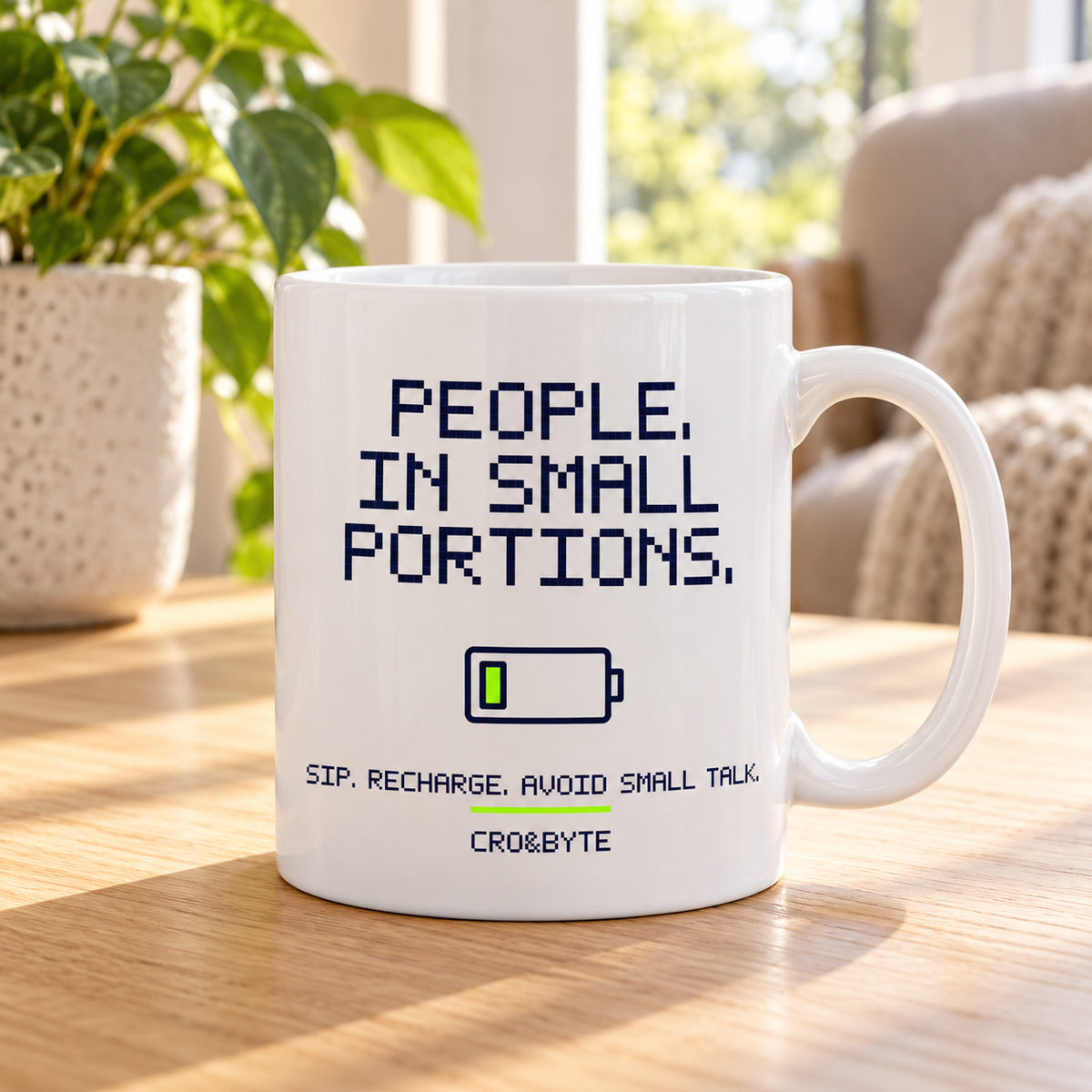 People In Small Portions — Mug — White individual lifestyle photo