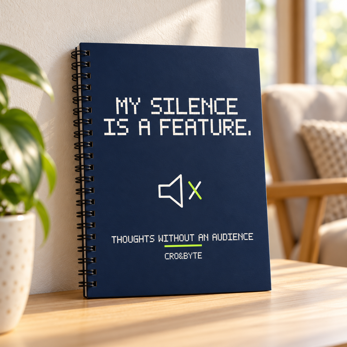 My Silence Is A Feature — Notebook — Navy individual lifestyle photo