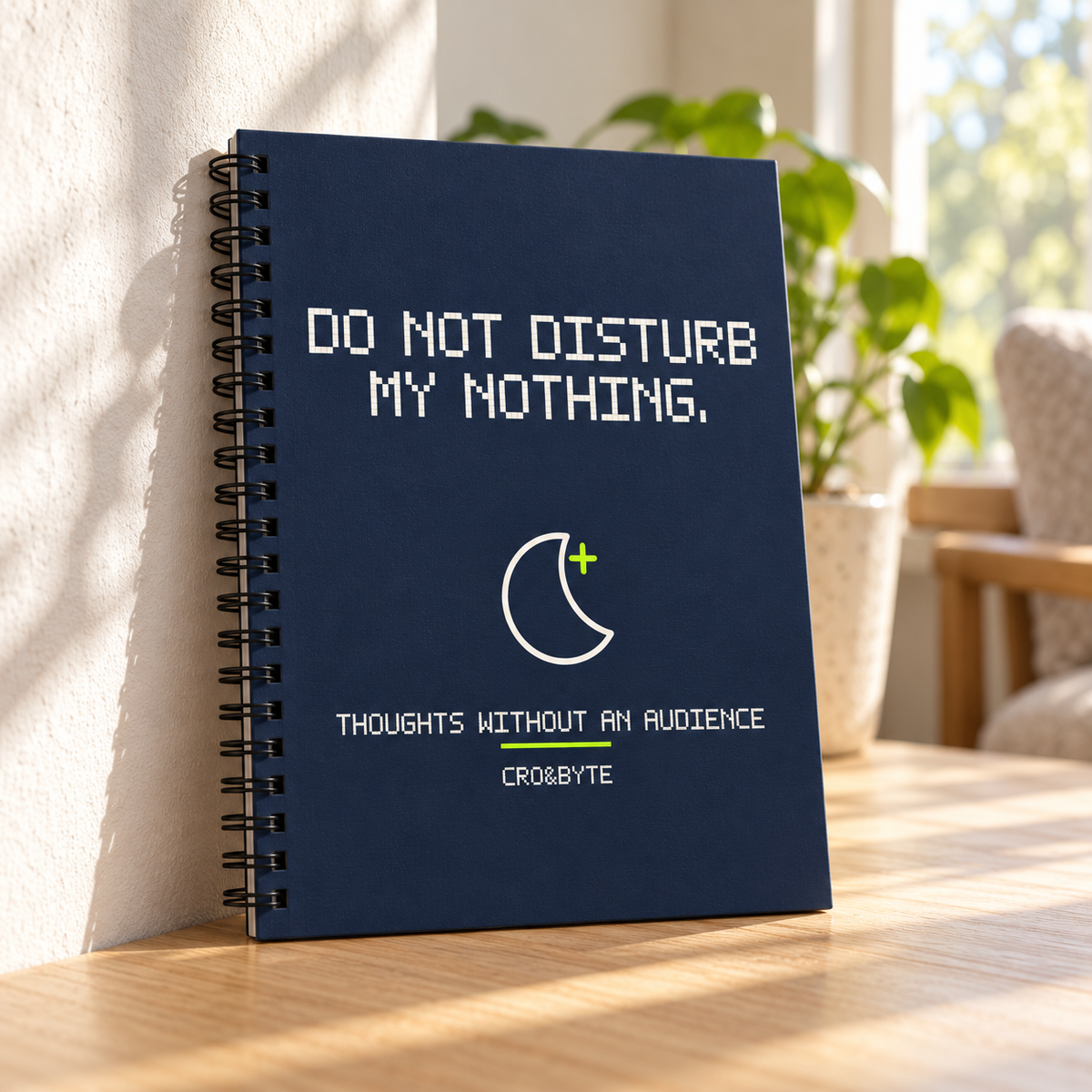 Do Not Disturb My Nothing — Notebook — Navy individual lifestyle photo