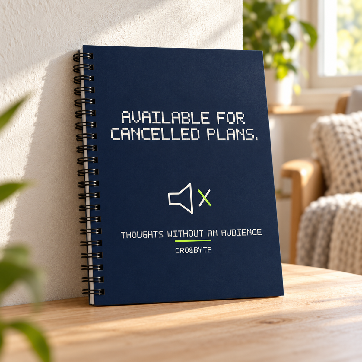 Available For Cancelled Plans — Notebook — Navy individual lifestyle photo
