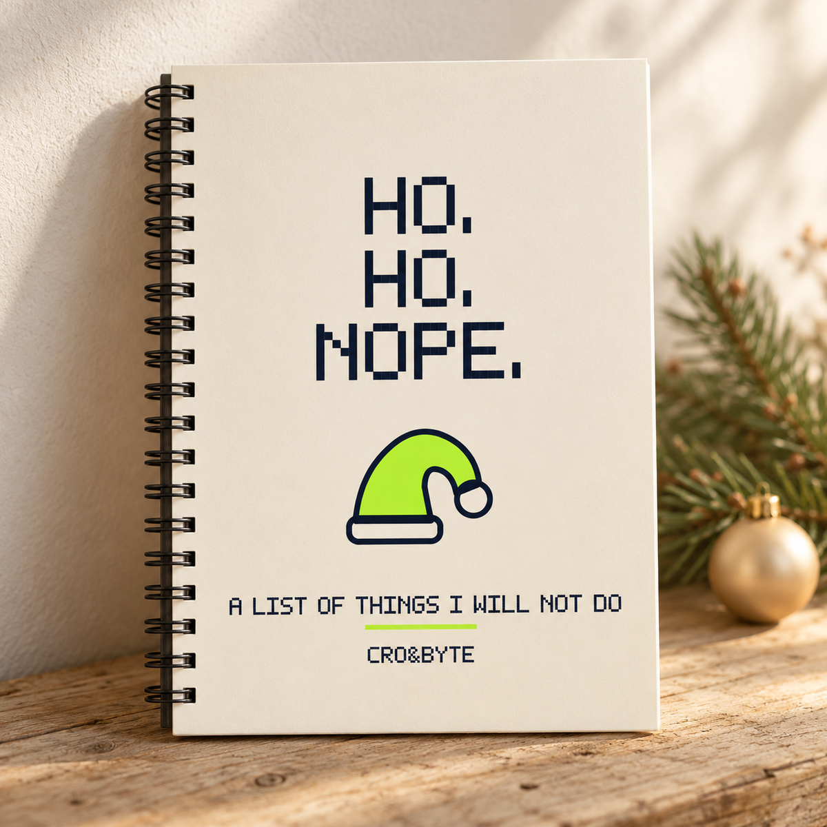 Ho Ho Nope — Notebook — Cream individual lifestyle product image