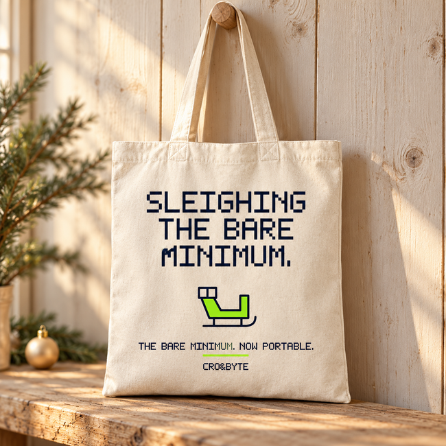 Sleighing The Bare Minimum — Tote Bag