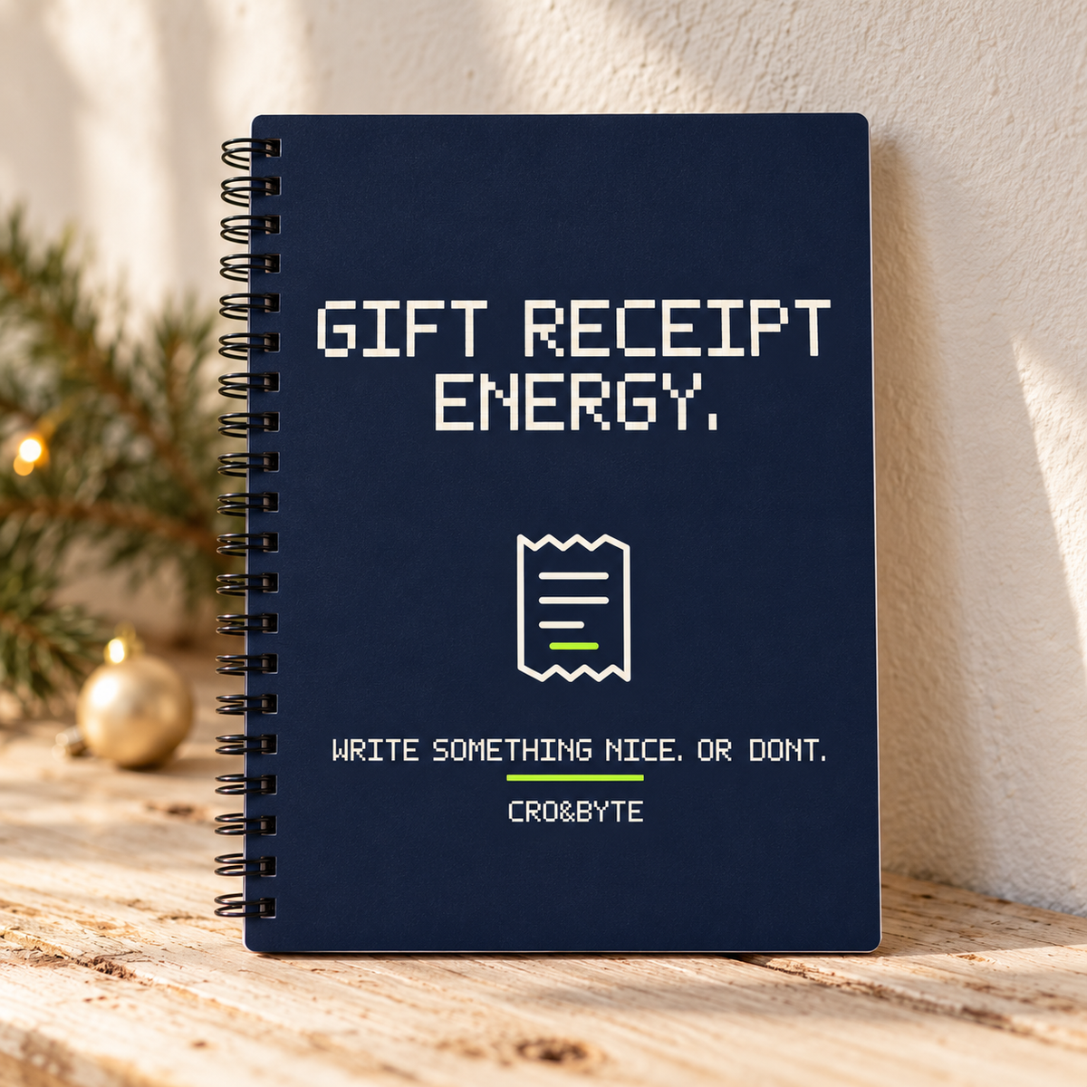 Gift Receipt Energy — Notebook — Navy individual lifestyle product image
