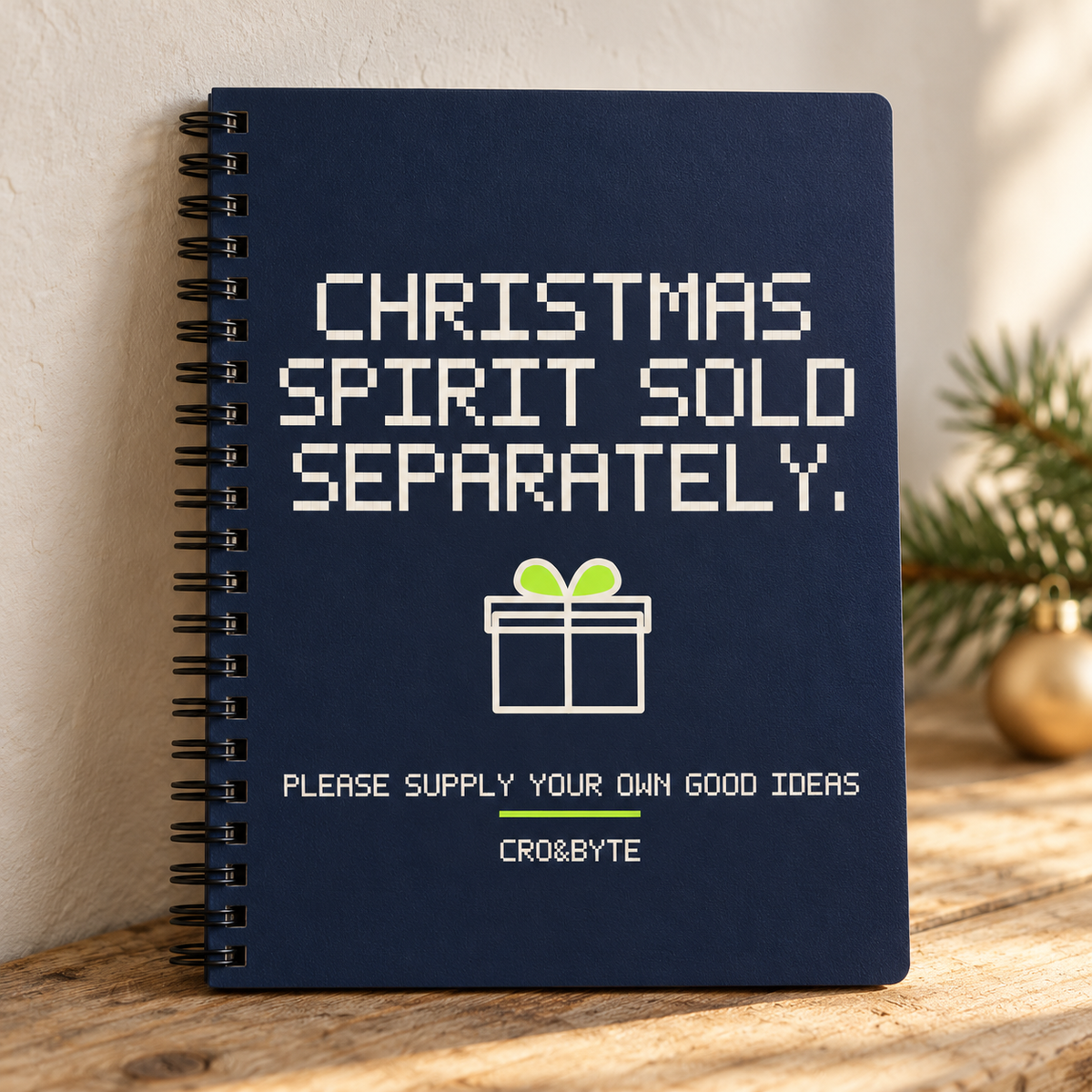 Christmas Spirit Sold Separately — Notebook — Navy individual lifestyle product image