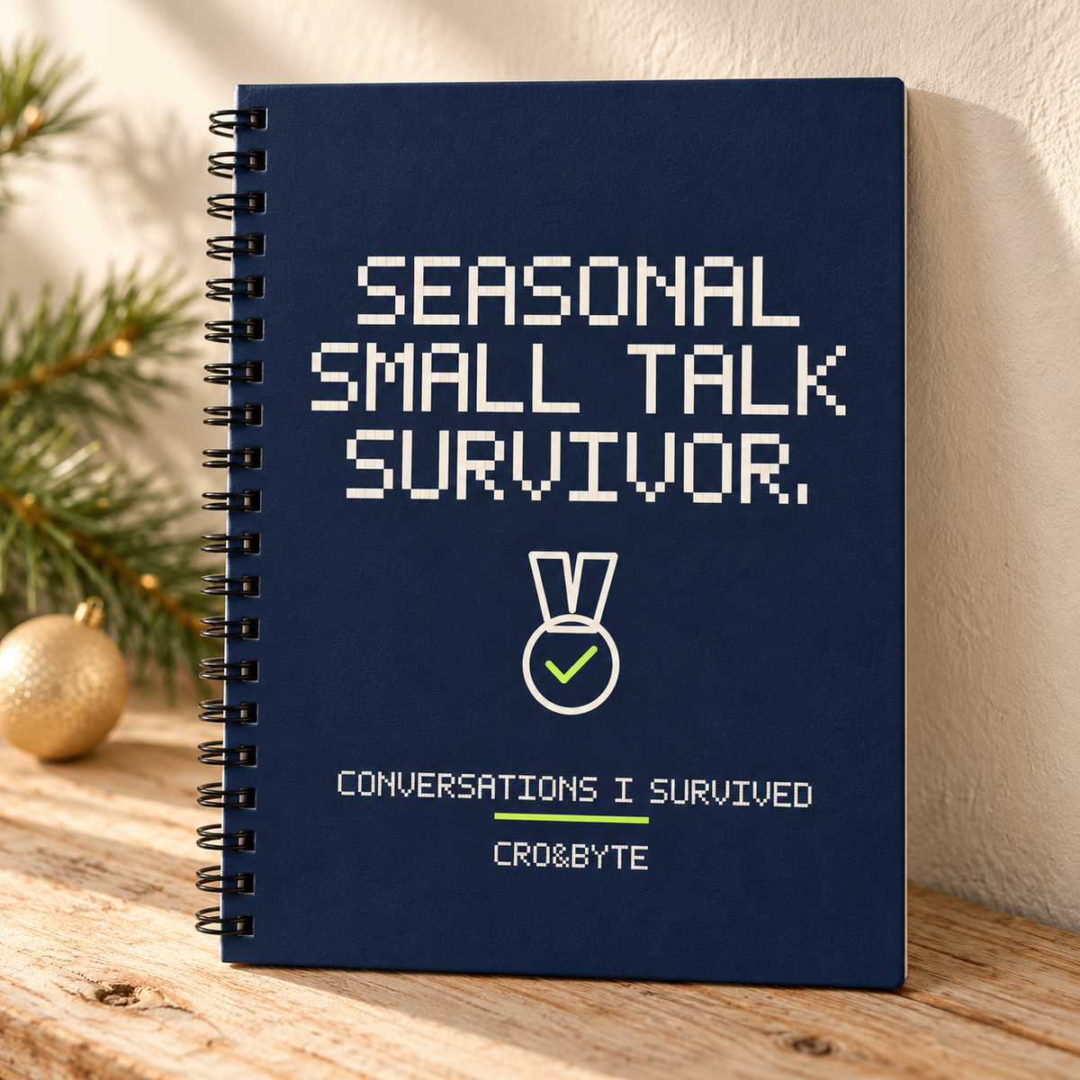 Seasonal Small Talk Survivor — Notebook — Navy individual lifestyle product image