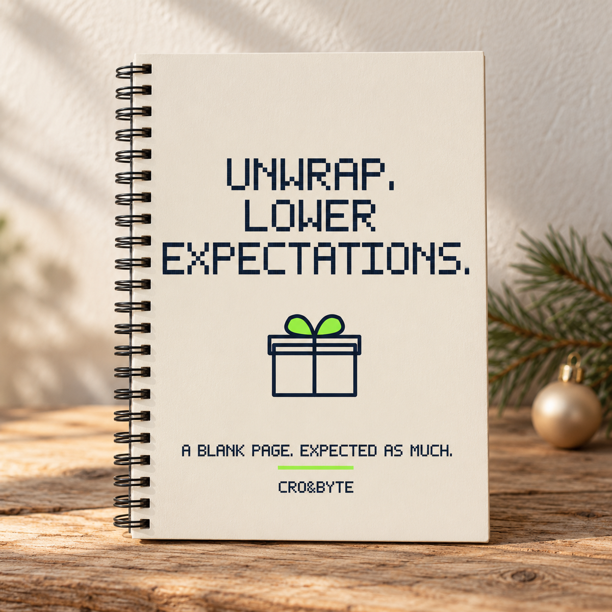 Unwrap Lower Expectations — Notebook — Cream individual lifestyle product image