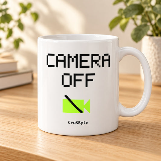 Camera Off — Original artwork preview for mug