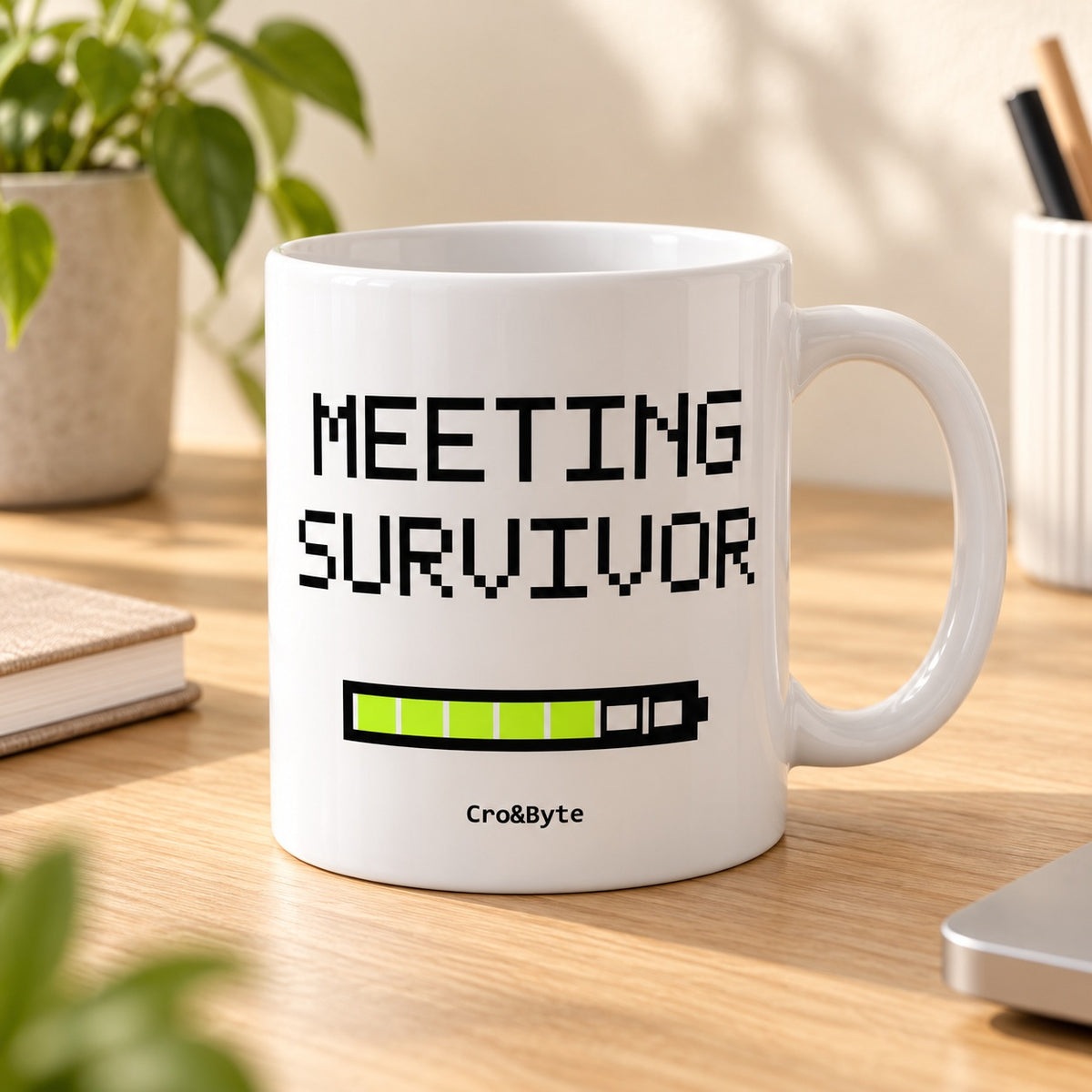 Meeting Survivor — Original artwork preview for mug