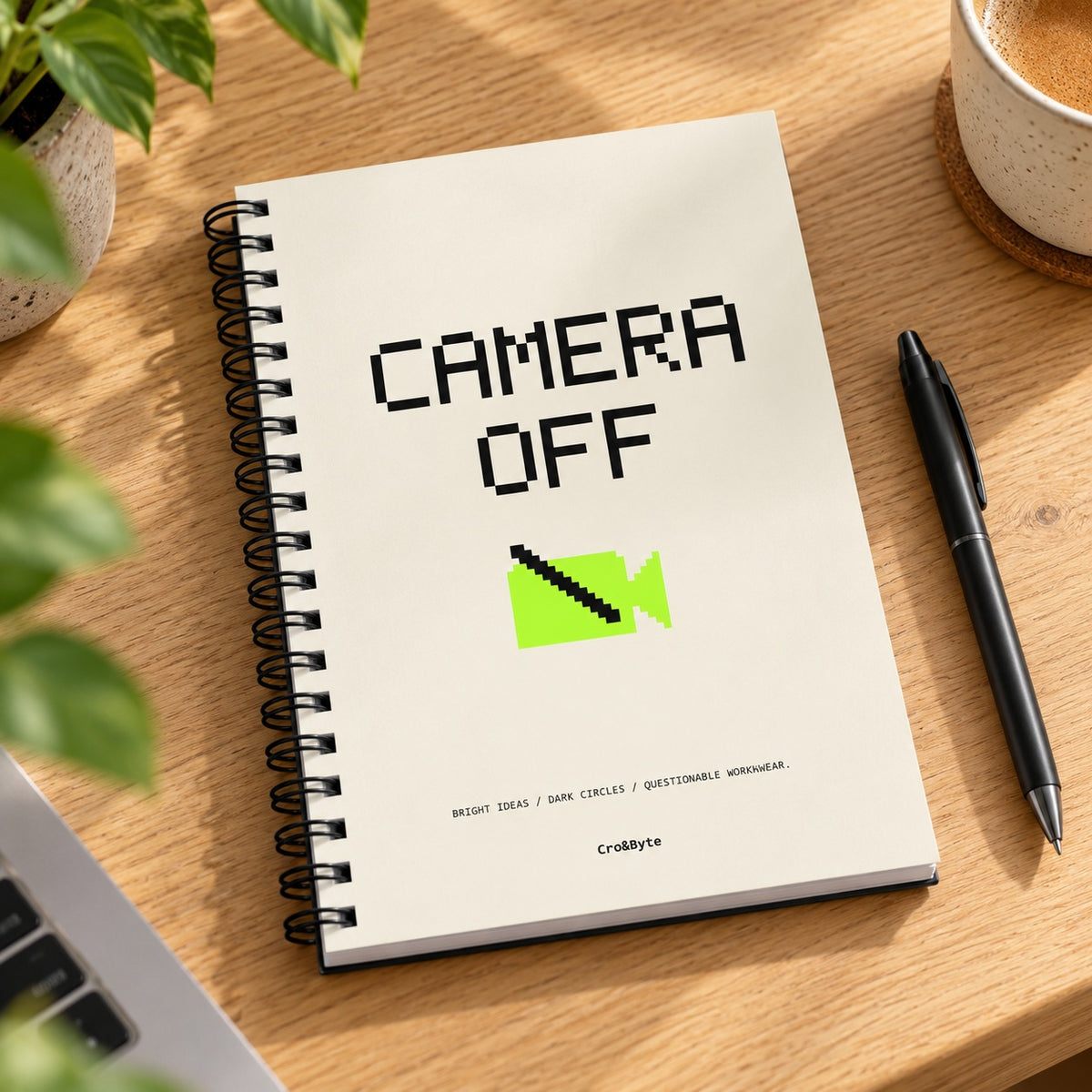 Camera Off — Cream artwork preview for notebook