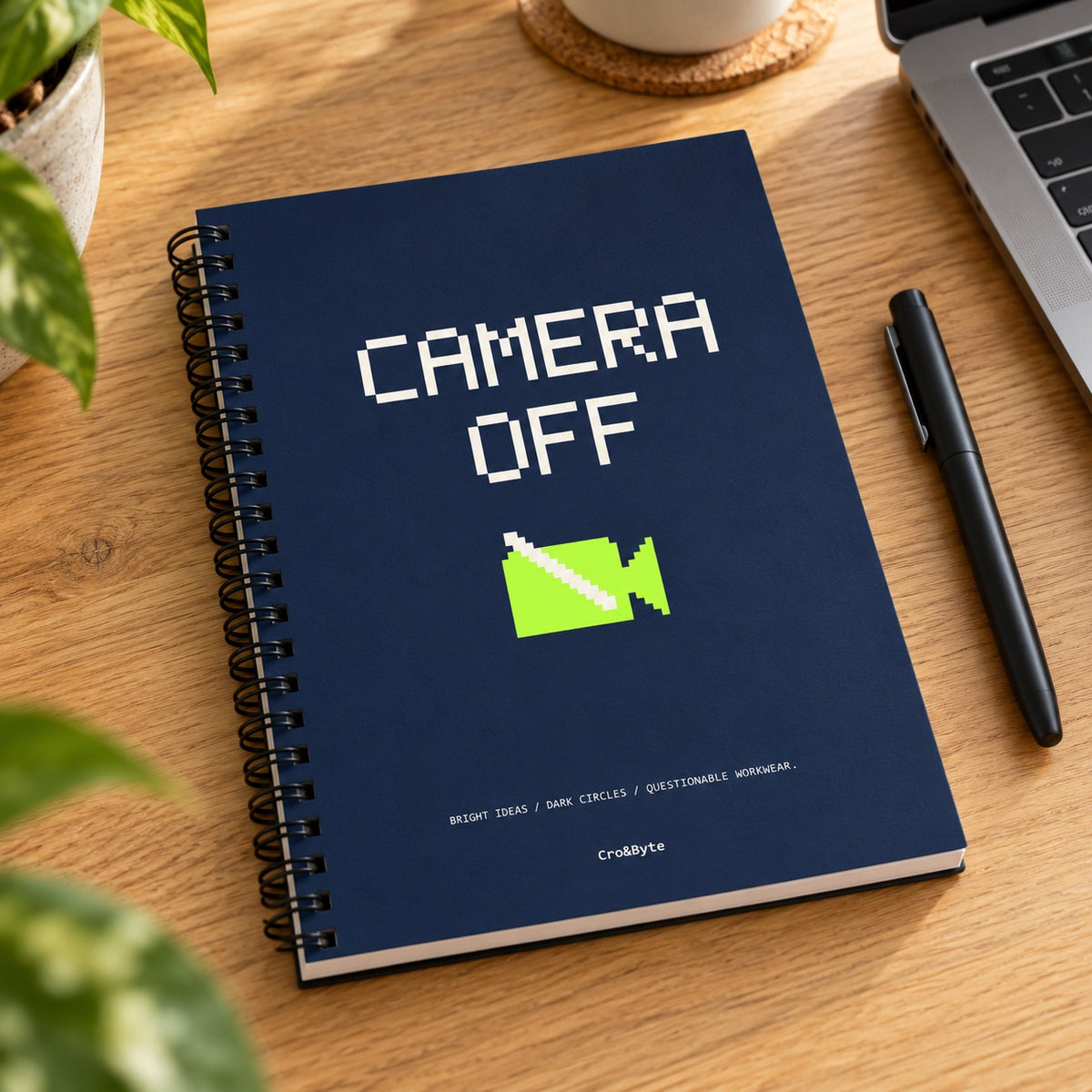 Camera Off — Navy artwork preview for notebook