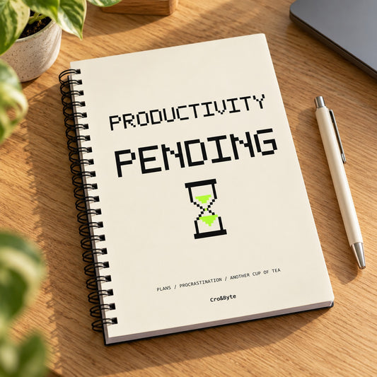 Productivity Pending — Cream artwork preview for notebook