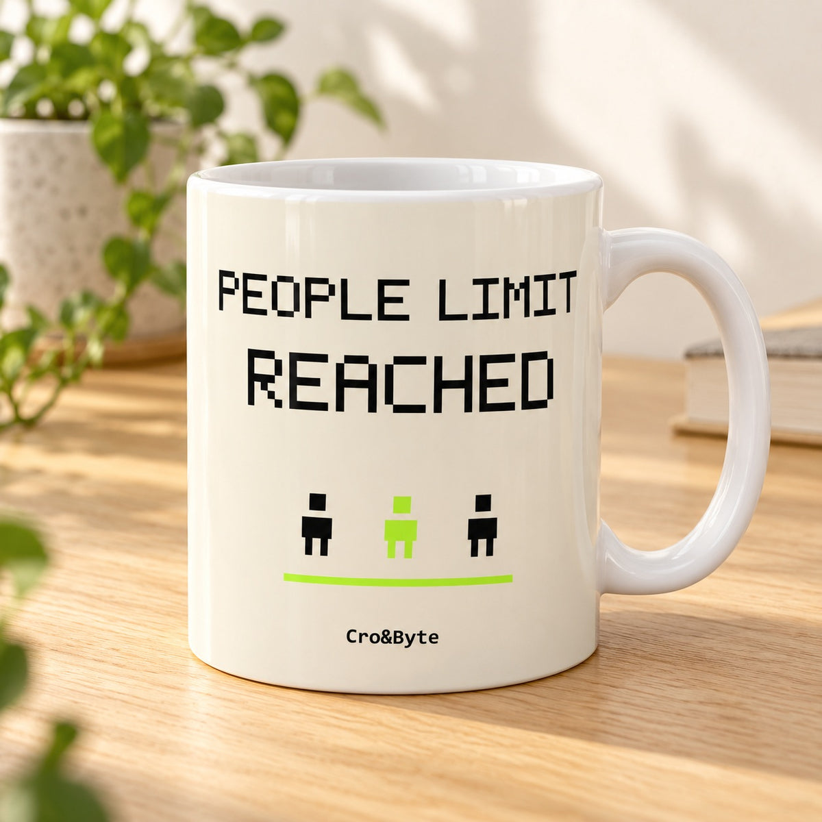 People Limit Reached — Cream artwork preview for mug