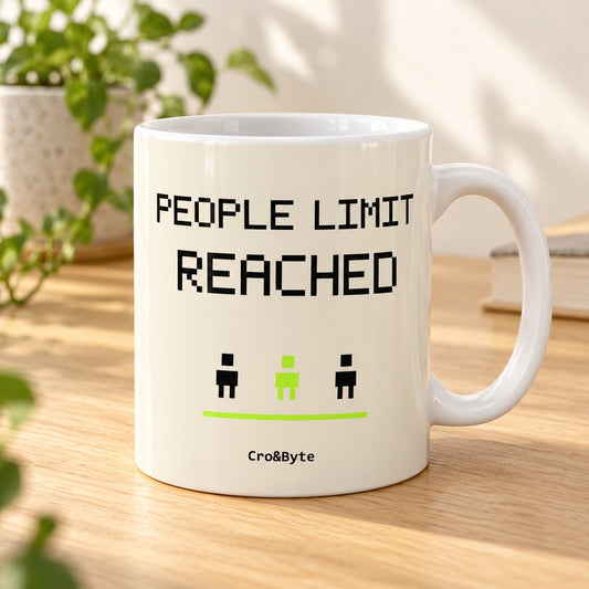 People Limit Reached — Cream artwork preview for mug