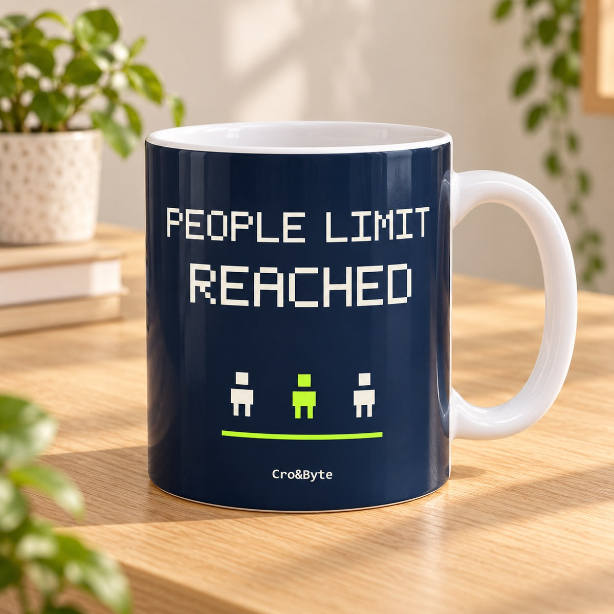 People Limit Reached — Navy artwork preview for mug