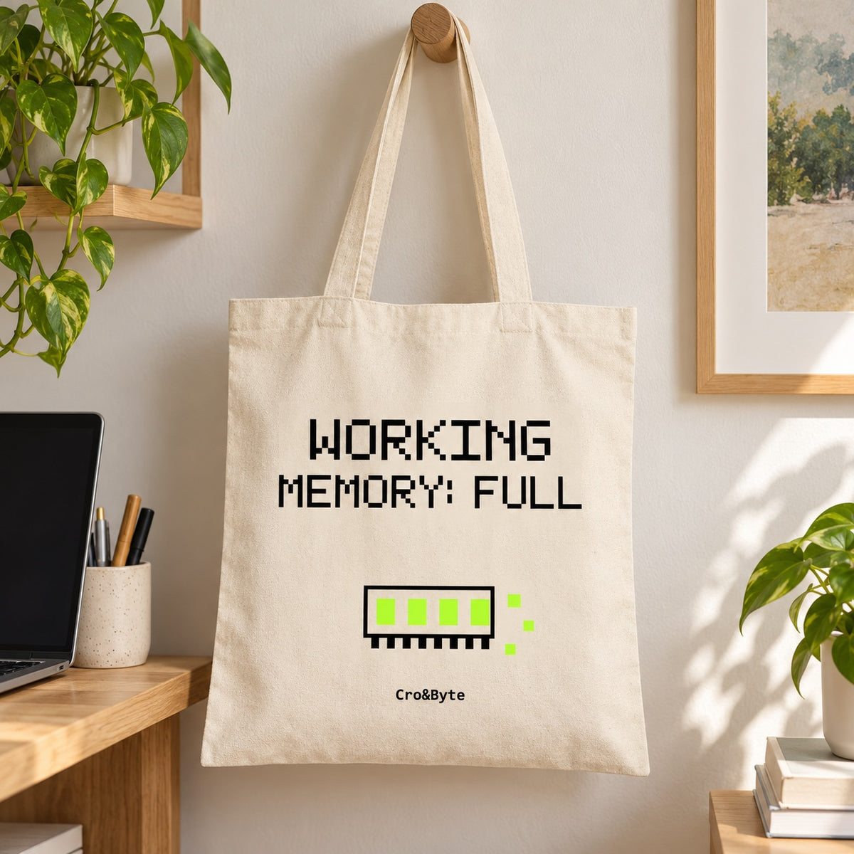 Working Memory: Full — Cream artwork preview for tote bag
