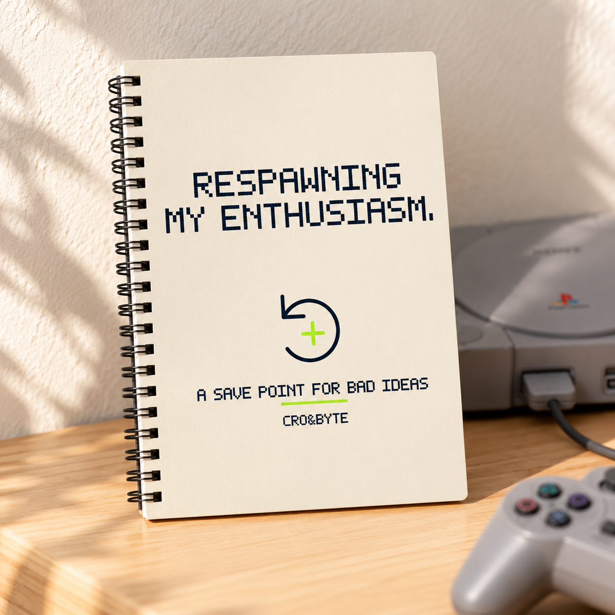 Respawning My Enthusiasm — Notebook — Cream individual lifestyle photo