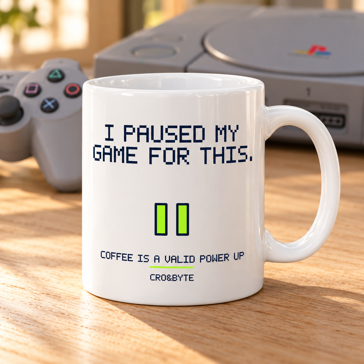 I Paused My Game For This — Mug — White individual lifestyle photo