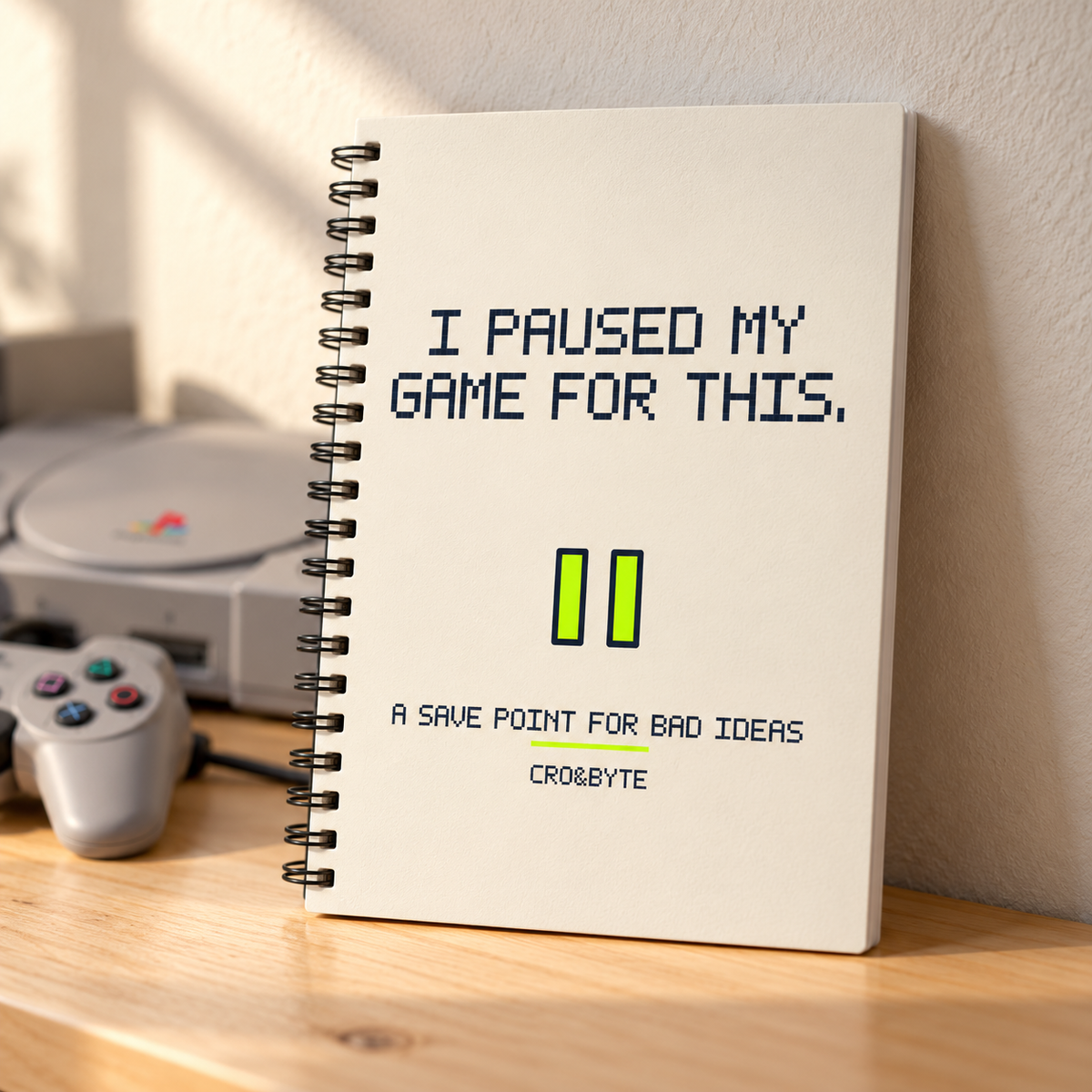 I Paused My Game For This — Notebook — Cream individual lifestyle photo
