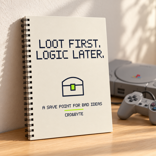 Loot First Logic Later — Notebook — Cream individual lifestyle photo