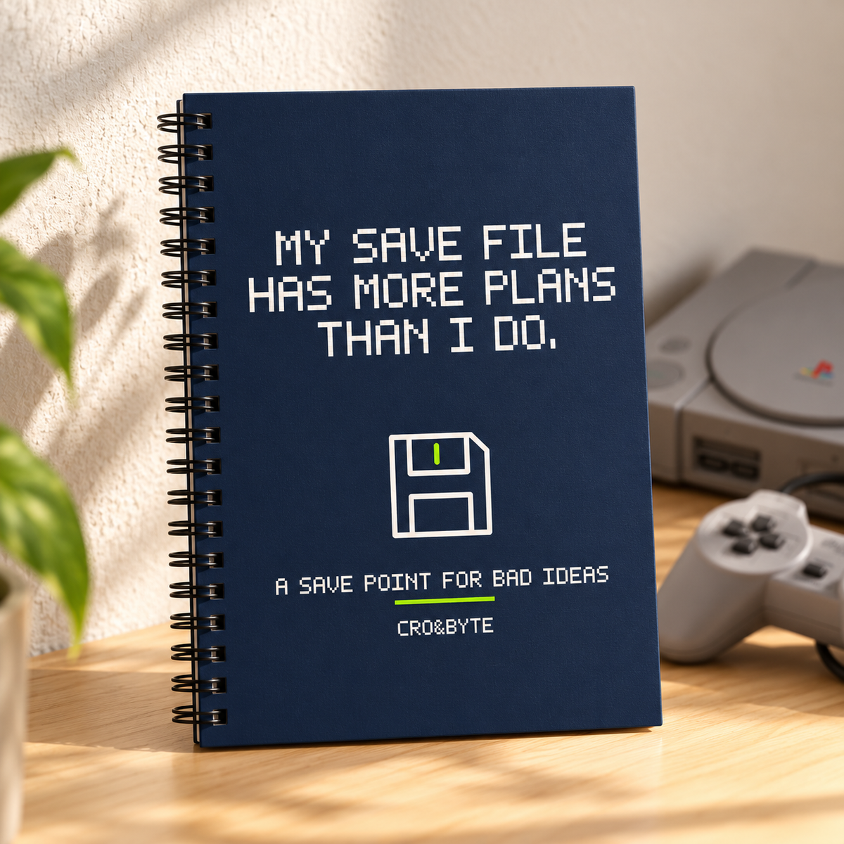 My Save File Has More Plans — Notebook — Navy individual lifestyle photo