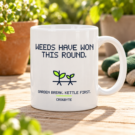Weeds Have Won This Round — Mug — White individual lifestyle photo