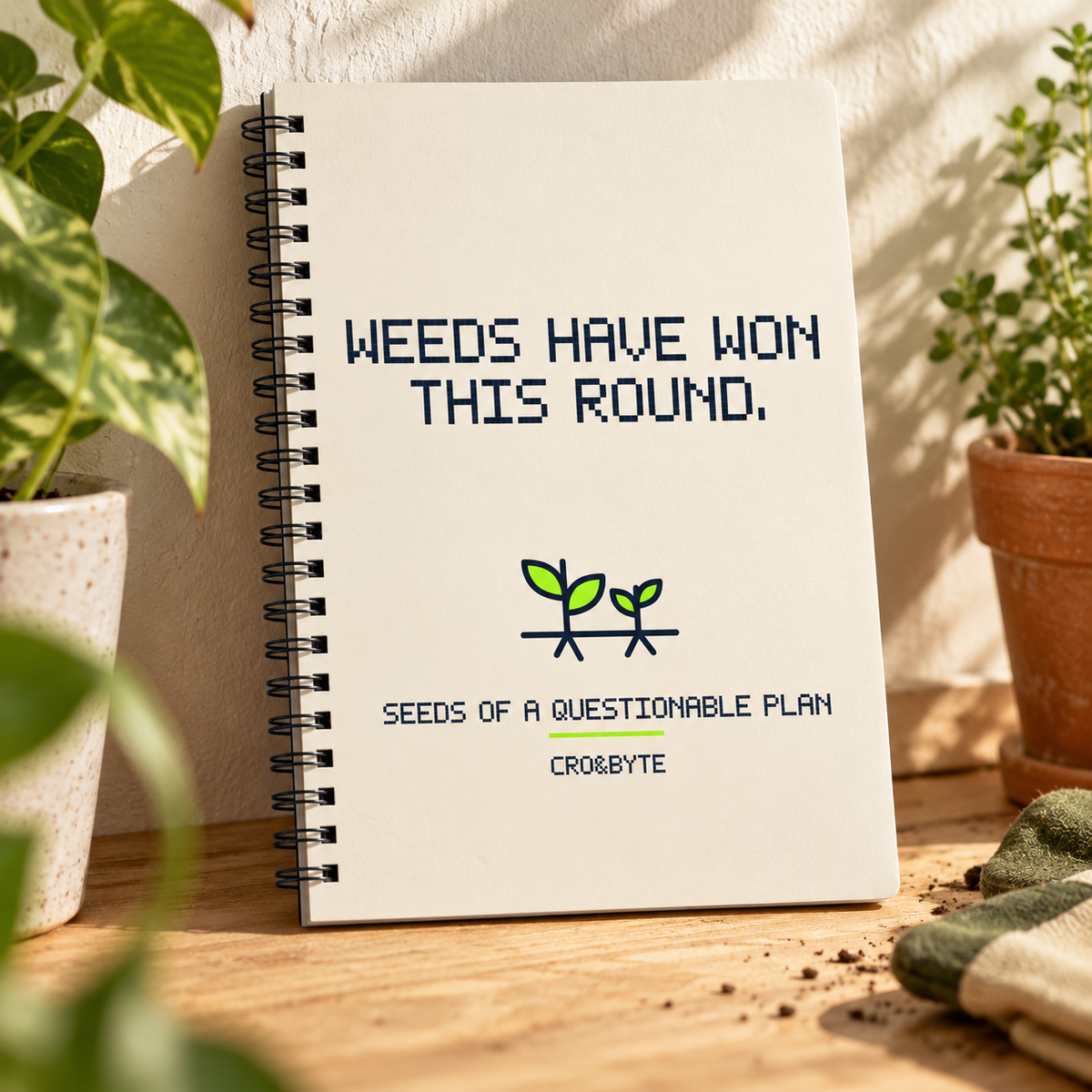 Weeds Have Won This Round — Notebook — Cream individual lifestyle photo