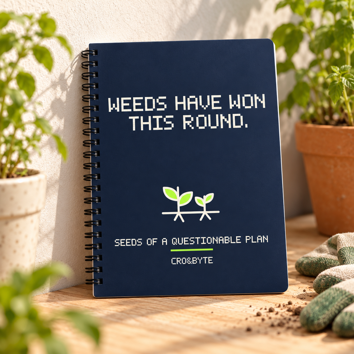 Weeds Have Won This Round — Notebook — Navy individual lifestyle photo