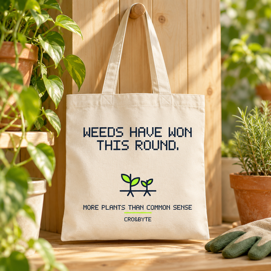 Weeds Have Won This Round — Tote Bag — Cream individual lifestyle photo
