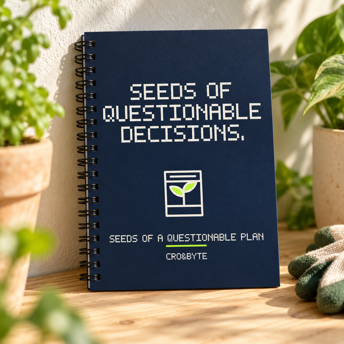 Seeds Of Questionable Decisions — Notebook — Navy individual lifestyle photo