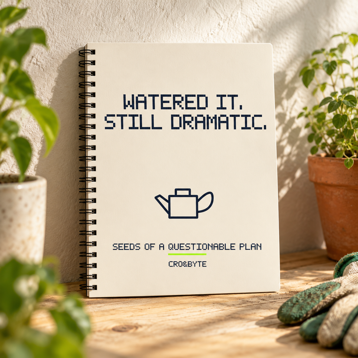 Watered It Still Dramatic — Notebook — Cream individual lifestyle photo