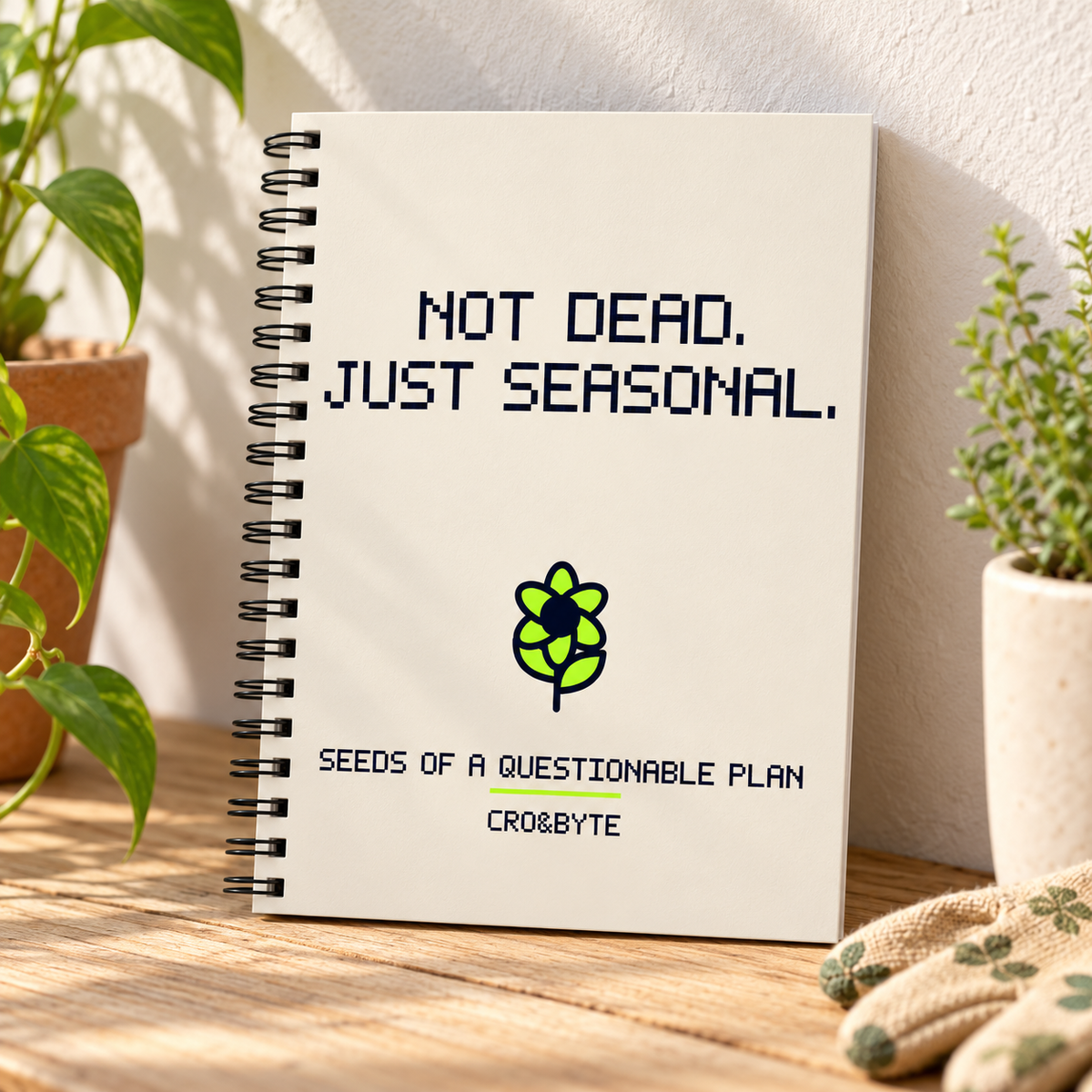 Not Dead Just Seasonal — Notebook — Cream individual lifestyle photo