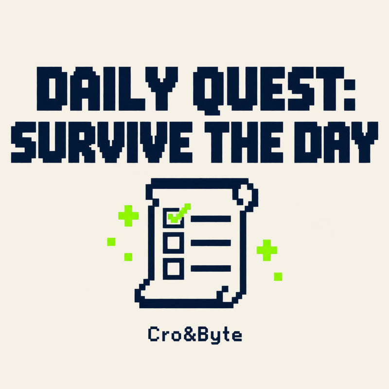 Daily Quest Survive — Cream corrected artwork preview for notebook