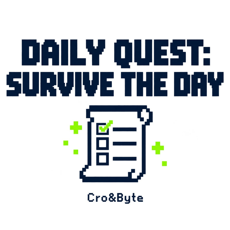 Daily Quest Survive — White corrected artwork preview for mug