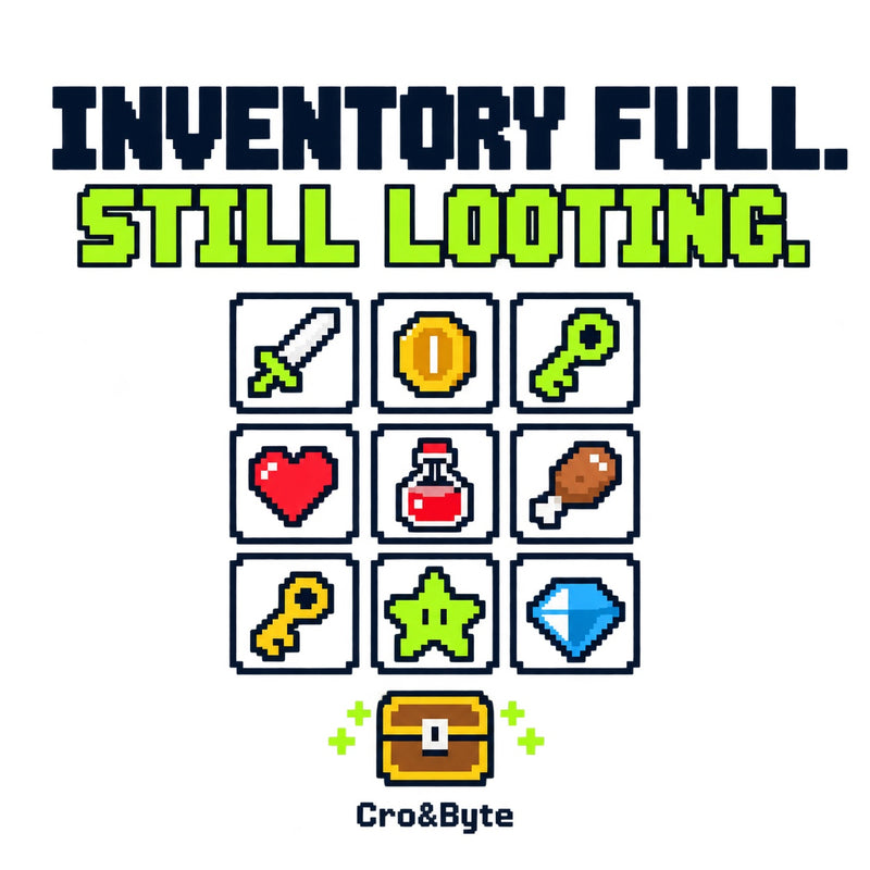 Inventory Full Still Looting — White corrected artwork preview for mug