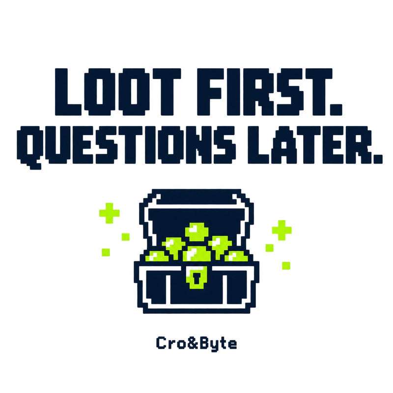 Loot First Questions Later — White corrected artwork preview for mug