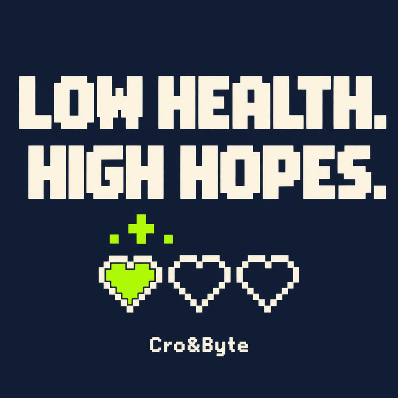 Low Health High Hopes — Navy corrected artwork preview for notebook